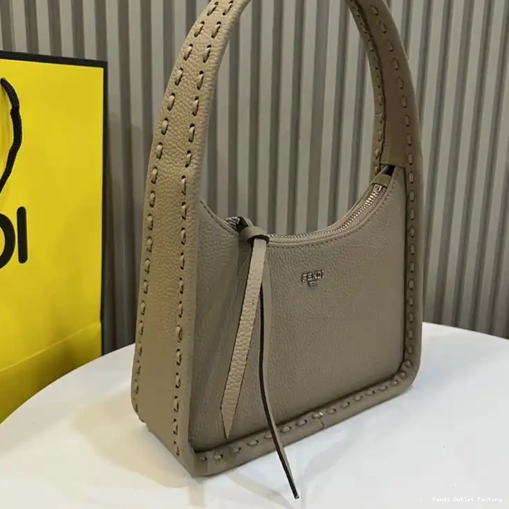 Cheap HOT Grey Mini In Cuoio Bag Fendessence Leather Fendi Romano 0520
